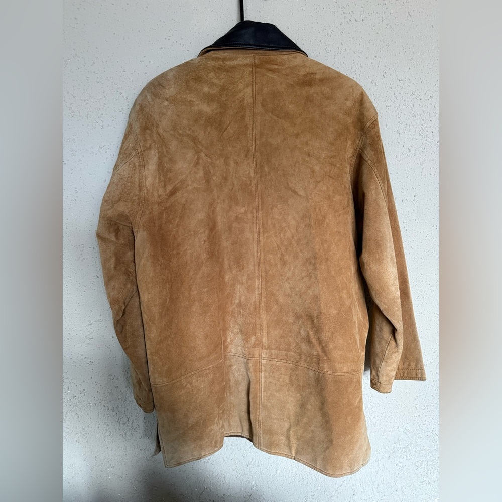 Vintage Express Patchwork Suede Coat - Picture 6 of 6
